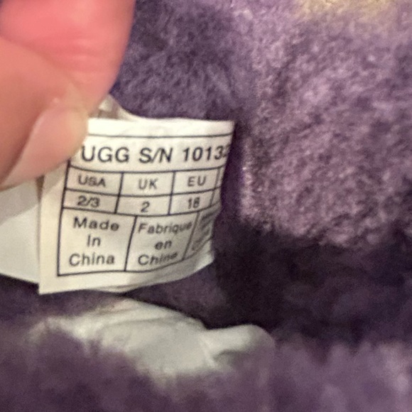 Baby UGG Purple Suede Boot with Bow Size 2/3 - Picture 6 of 6
